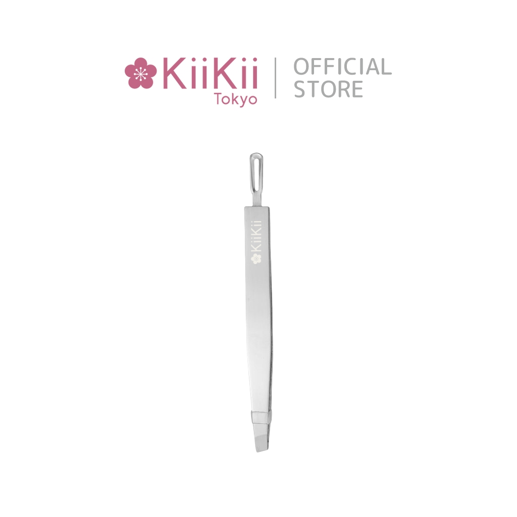 KiiKii แหนบสแตนเลส 2in1 แหนบถอนคิ้วแบบมืออาชีพ สแตนเลสทนทาน แต่งทรงคิ้วสวยเป๊ะ