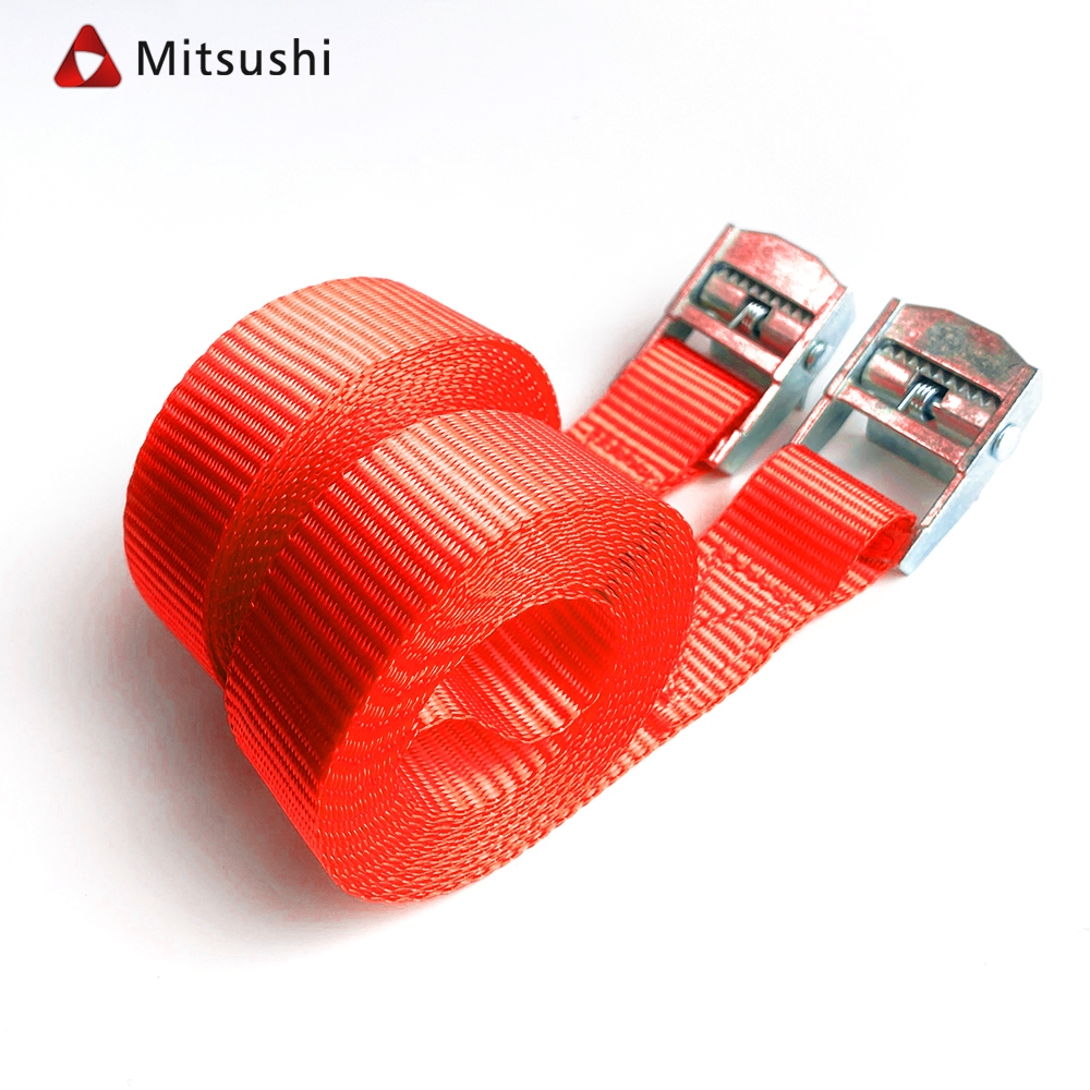 Mitsushi สายรัดของ 2pcs สายรัดก๊อกแก๊ก สายเบลท์รัดของ ชนิดมีตะขอ ขนาด 1 นิ้ว รับ นน. 1 ตัน เชือกรัดข