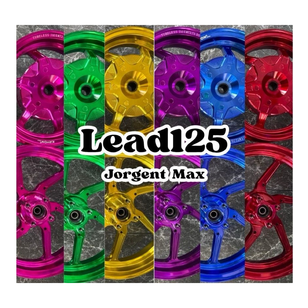แม็ก CNC Lead125 งานตรงรุ่น สวยตรงปก ขนาดล้อหน้า 2.50*12 ล้อหลัง 2.75*10 ใส่กับยางเดิมได้ ได้ 1 คู่ พร้อมจัดส่ง