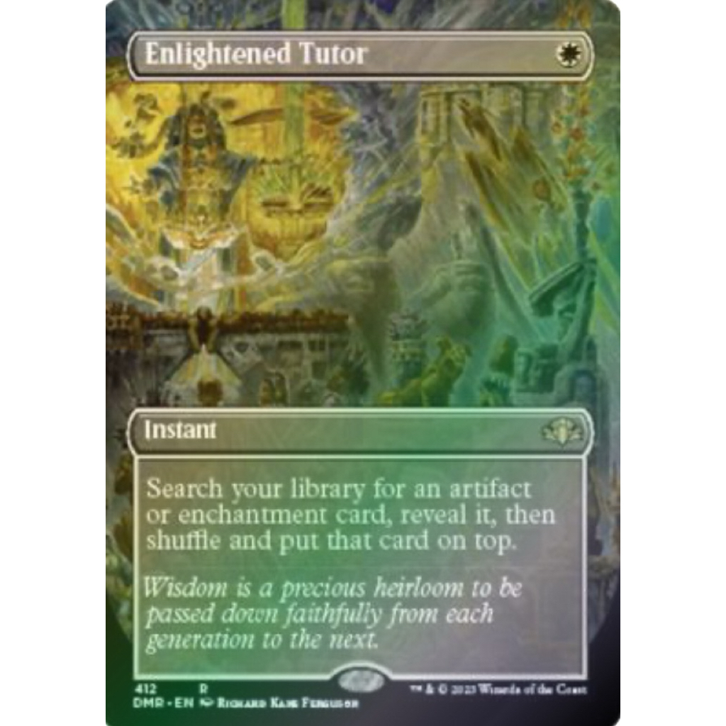 Dominaria Remastered Variants Foil: Enlightened Tutor (Borderless)