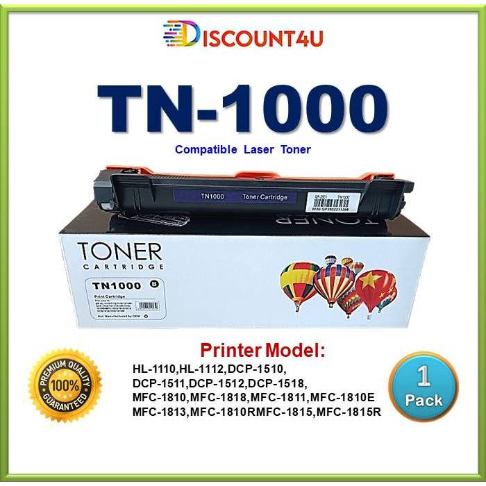 ถูกที่สุด  ตลับหมึกเทียบเลเซอร์ TN-1000 TN1000 For Brother MFC-1900/ MFC-1905/MFC-1915W