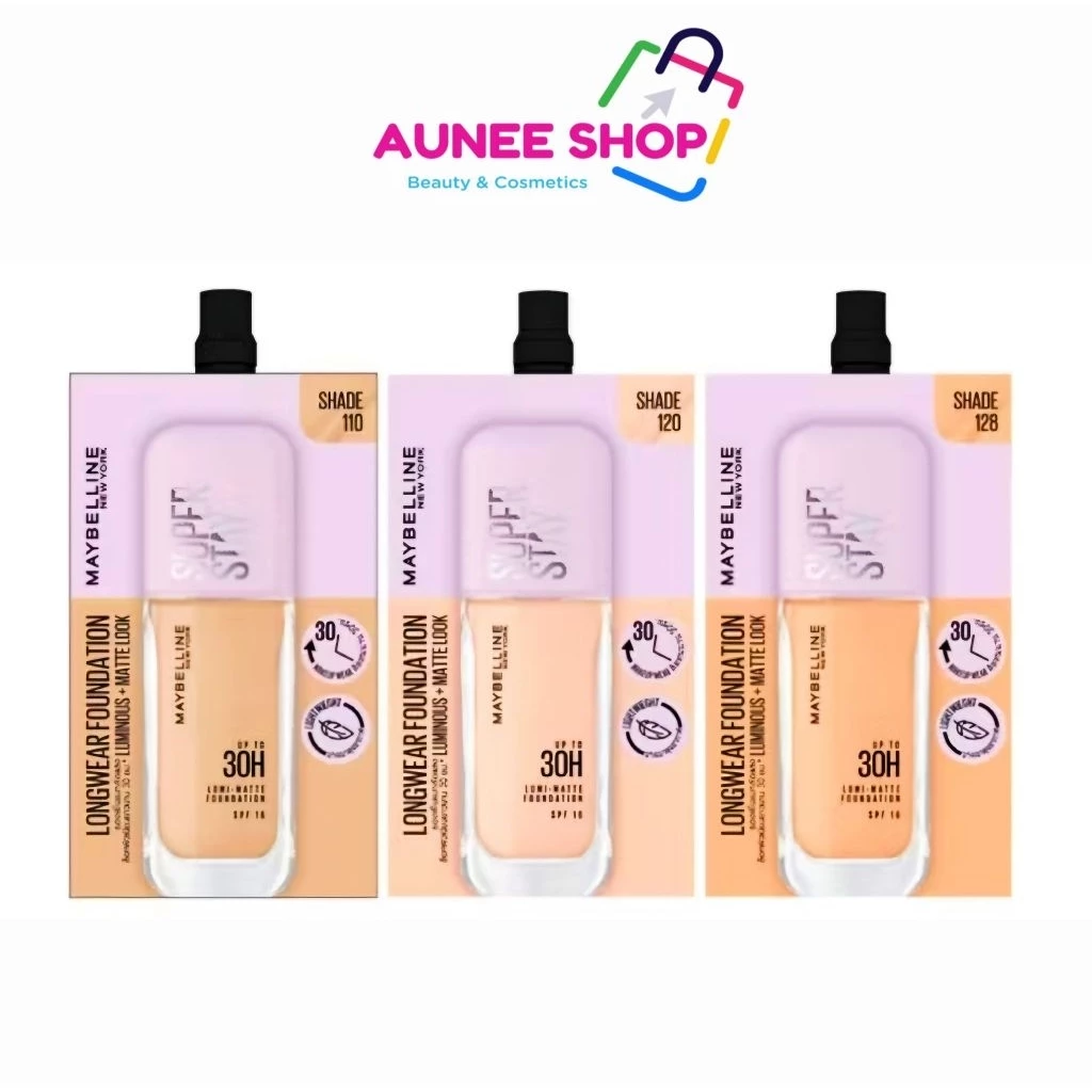 ส่งฟรี/มีไลฟ์ [ซอง] Maybelline New York Super Stay Lumi Matte Foundation 5ml เมย์เบลลีน รองพื้นซอง 5ml