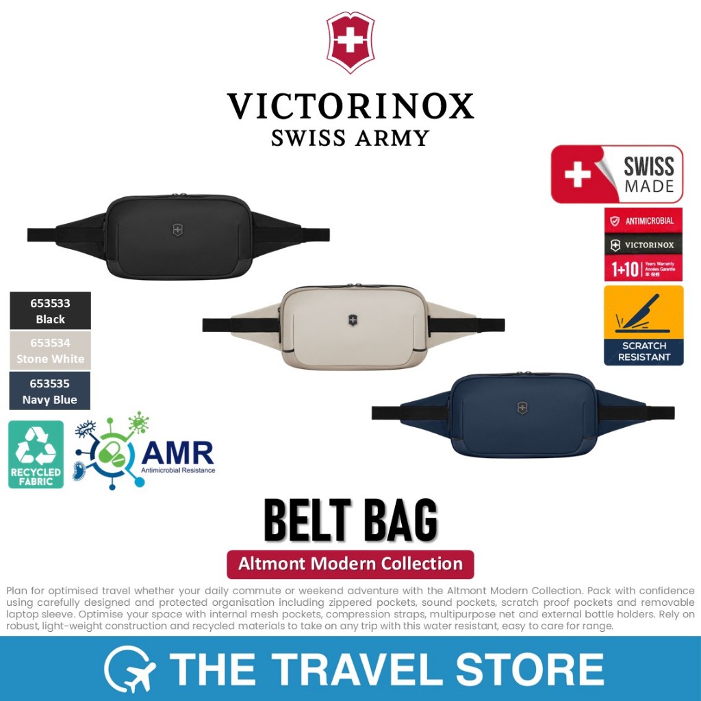Victorinox ALTMONT MODERN Belt Bag | 653533/653534/653535 | กระเป๋าคาดอก คาดเอว พร้อมประกัน 1+10ปี*
