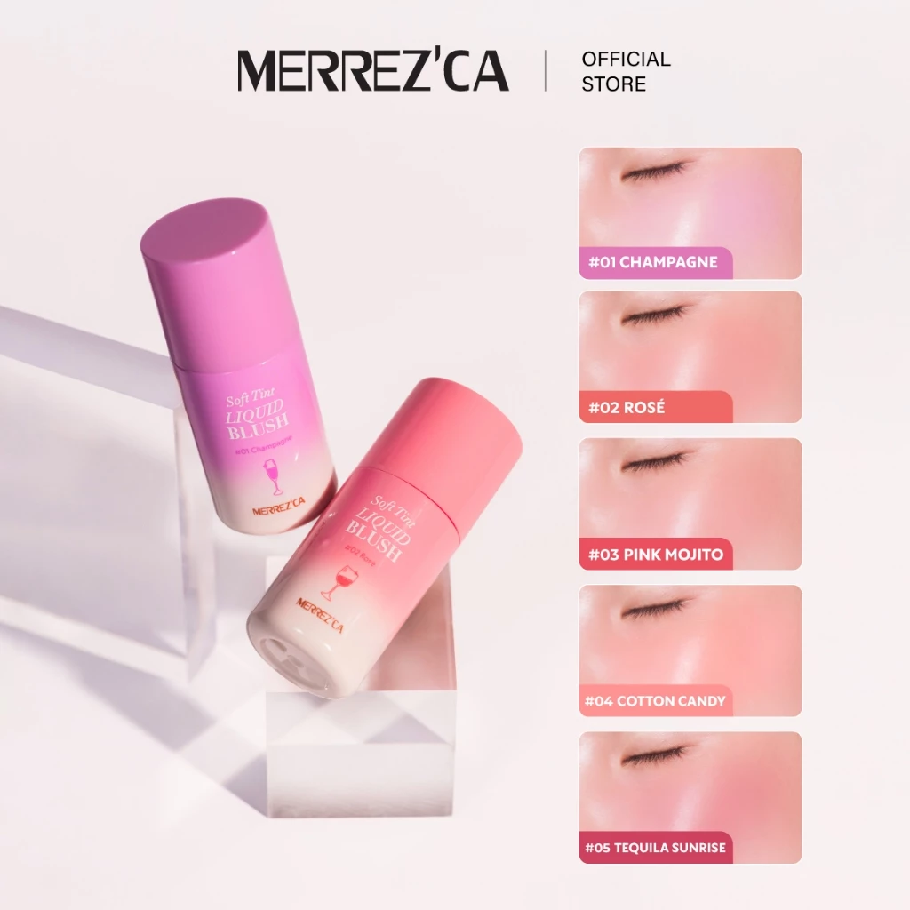 Merrezca soft tint liquid blush บลัชแก้มเด้ง จุ่มแก้มฉ่ำ เนื้อละมุน thumbnail 5