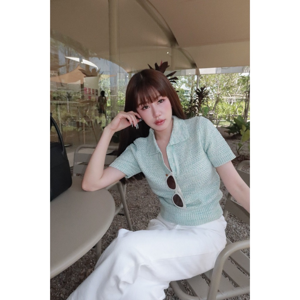 YOURBKK Bonbon Shirt เสื้อผู้หญิง ชุดผู้หญิง เสื้อคอปก แขนสั้น เนื้อผ้าดี ใส่สบาย พร้อมส่ง – โปรปัง