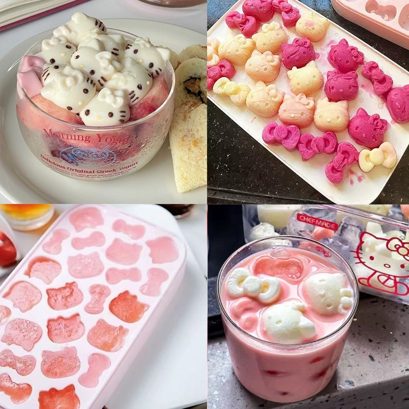 แบบใหม่ฤดูร้อน 2025🔥พิมพ์ลายคิตตี้ ถาดน้ําแข็ง ถาดซิลิโคน ซิลิโคนเกรดอาหาร ล้างง่าย ไม่ติดกลิ่น - รูปที่ 6