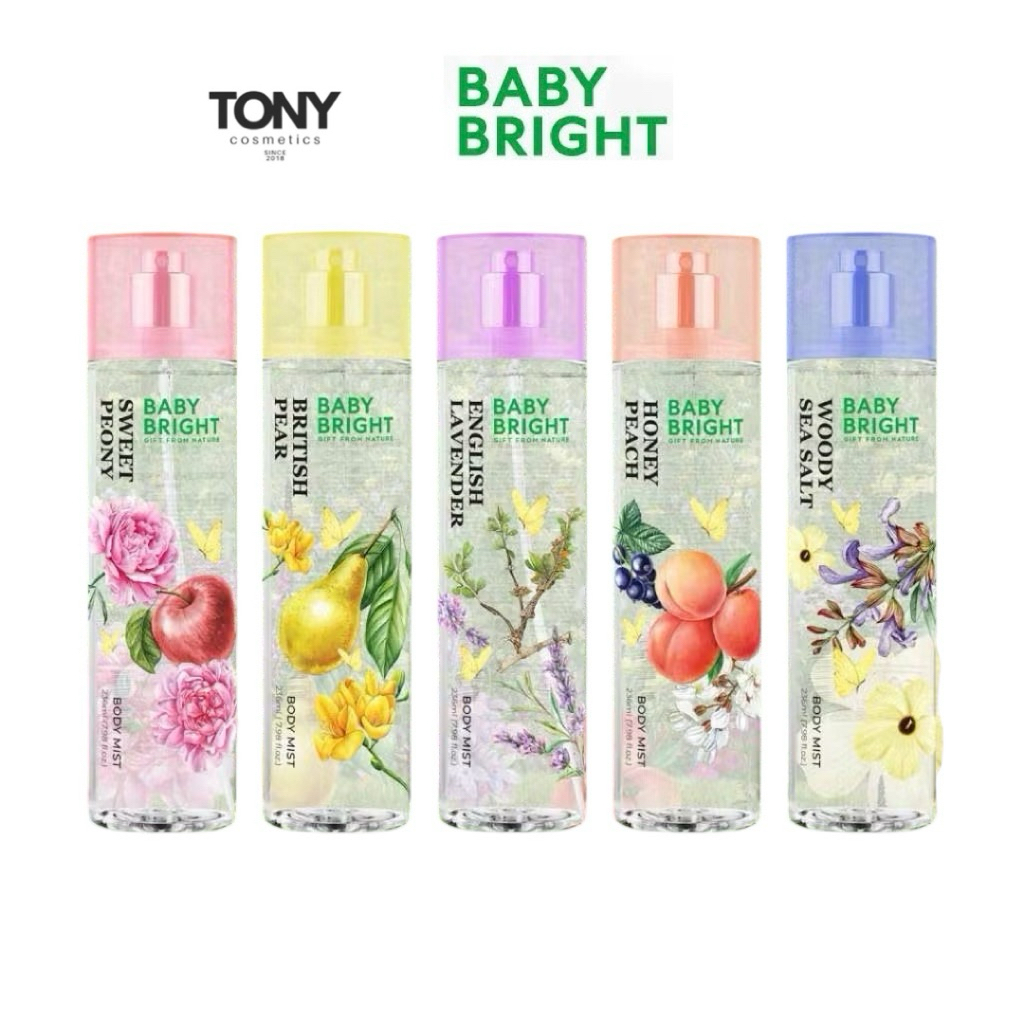 สเปรย์ Baby Bright Body&HAIR MISTบอดี้แอนด์แฮร์มิส ขนาด 236ml มีให้เลือก 5 กลิ่น