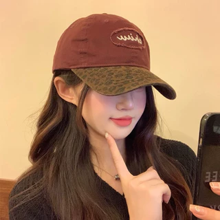 หมวกแก๊ป ใหม่ หมวกเบสบอล ลายเสือดาวสีสองสี หมวกเท่ๆ หมวกแฟชั่น สไตล์สตรีทเกาหลี