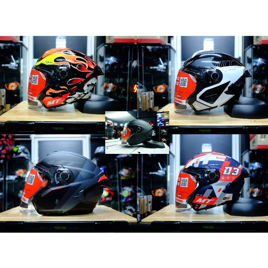 MT รุ่น COSMO SV หมวกกกันน็อคเปิดหน้า มีแว่นกันแดด จากสเปน