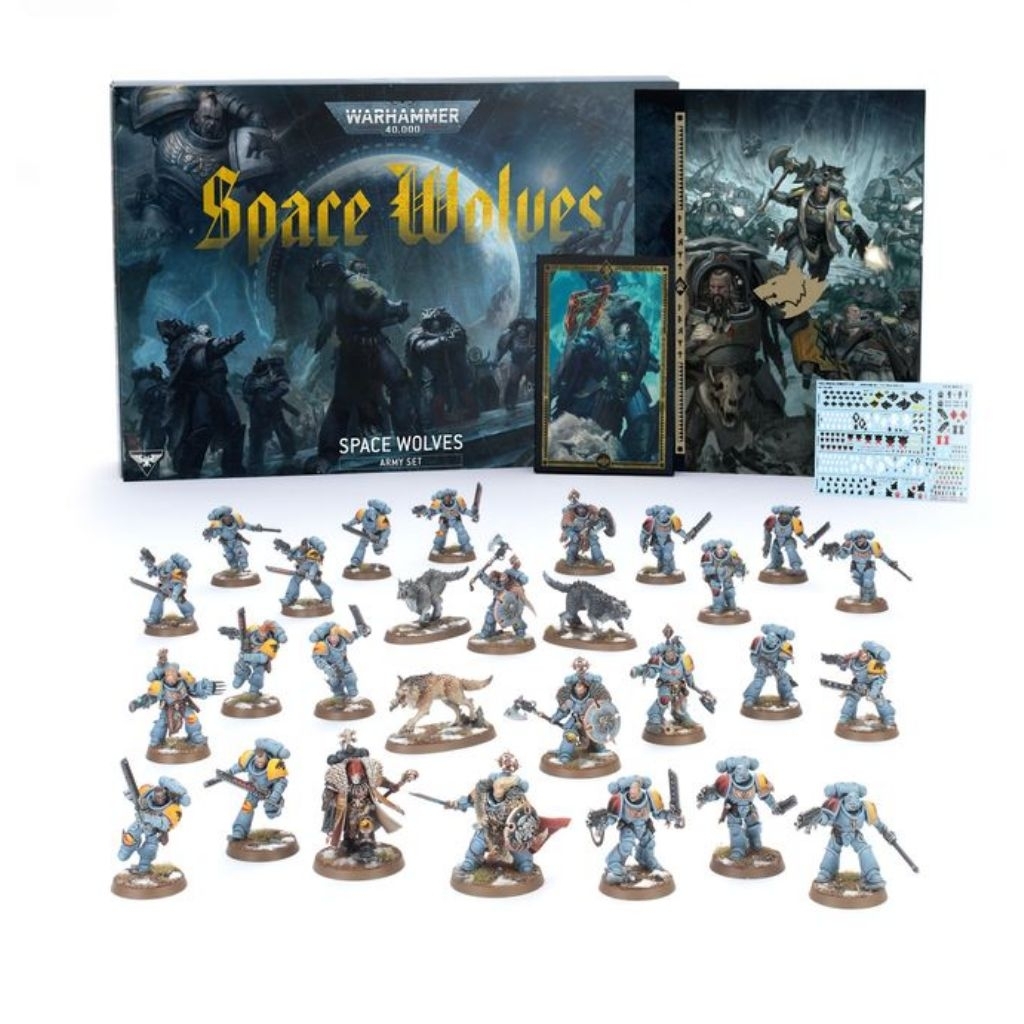 พร้อมส่ง Warhammer 40k: Battleforce: Space Marines: Space Wolves: Space Wolves Army Set (English)