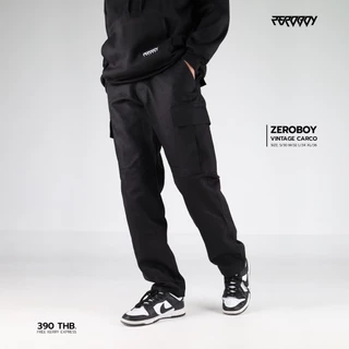 ZEROBOY - VINTAGE CARGO PANTS กางเกงคาร์โก้ รุ่นสีพื้น