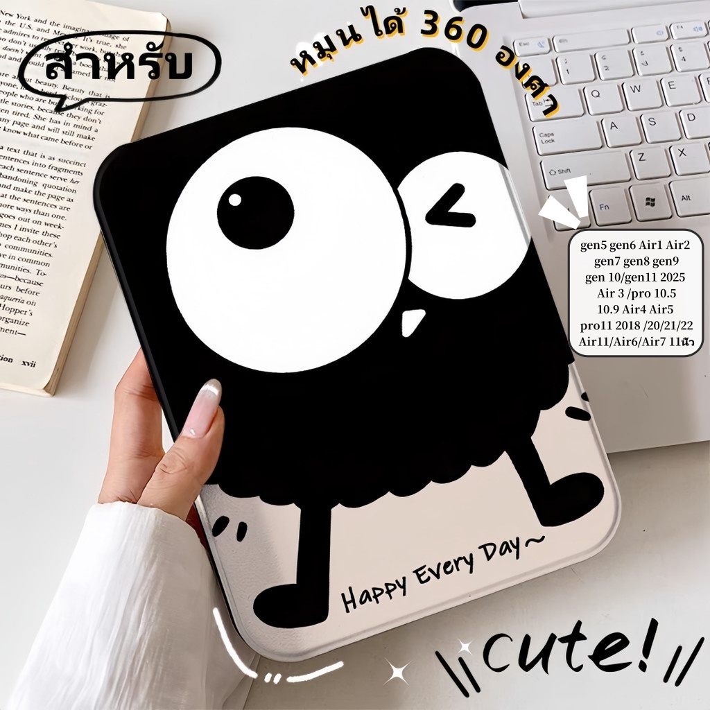 FOR เคส ipad A ir6A ir7 2025 pro11 2018-2022 360°rotation gen9 gen8gen7gen/5 th11 /gen10 เคสไอเเพดAi
