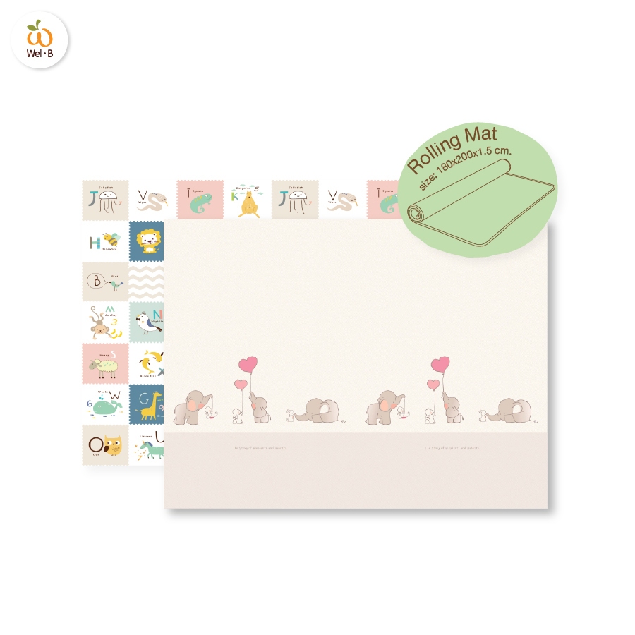 Wel-B แผ่นรองคลาน แบบม้วน (Rolling Mat YG-202 X-003)เบาะเด็ก เสื่อรองคลาน ทารก ของใช้เด็ก