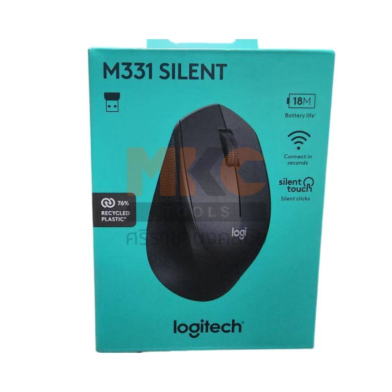 Logitech เม้าส์ ไร้สาย รุ่น M331 สีดำ