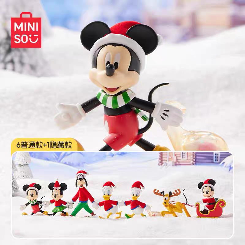 [จุ่ม/พร้อมส่งในไทย]❄Miniso mickey mouse merry christmas figure