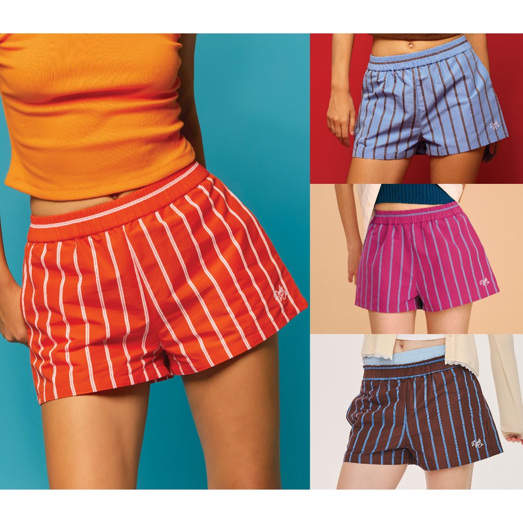 Dude and Co. - DC© Stripe Boxer Shorts กางเกงขาสั้น บอกเซอร์