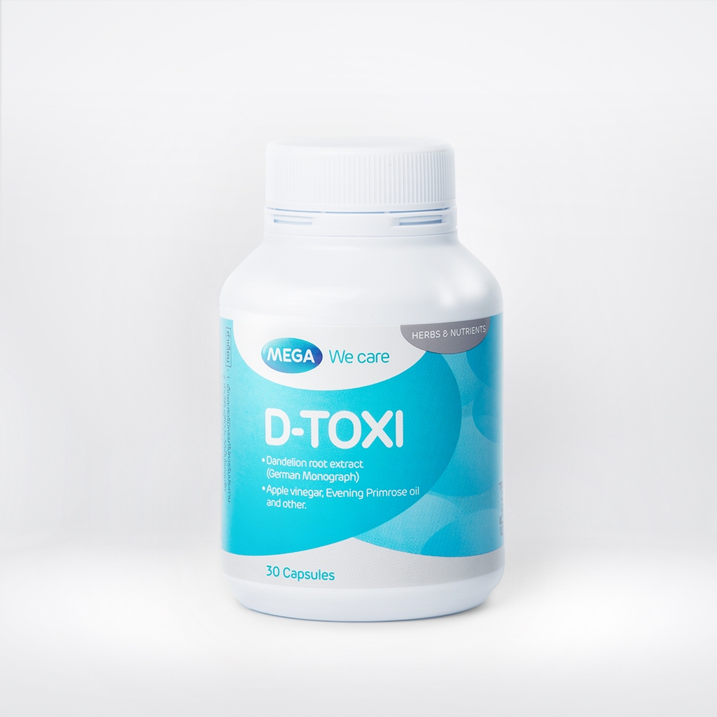Mega D-Toxi 30 Cap อาหารเสริมสำหรับบำรุงตับและกำจัดสารพิษในตับโดยเฉพาะ