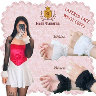 พร้อมส่ง ✨ ปลอกรัดข้อมือเลเยอร์แต่งลูกไม้สุดน่ารัก ปลอกเสริม…