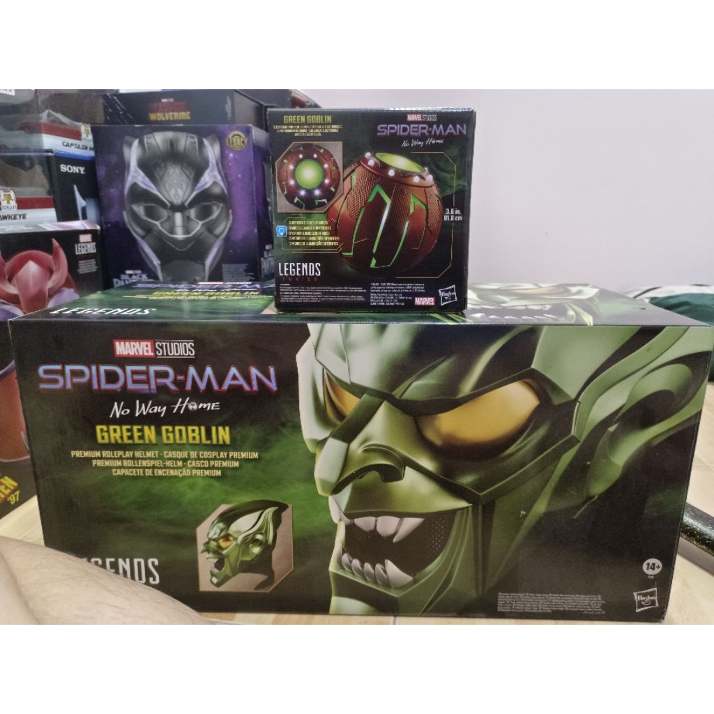 Marvel Legends Spider Man-Green Goblin Cosplay Helmet set