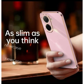 เคส ขอบทอง สำหรับ OPPO Reno16 16F 16Pro 15 15F 15Pro 14 14F 13 13F 12F 12 12Pro 11 11Pro 11F 10 10Pro+ 8T สีสวย เรียบหรู