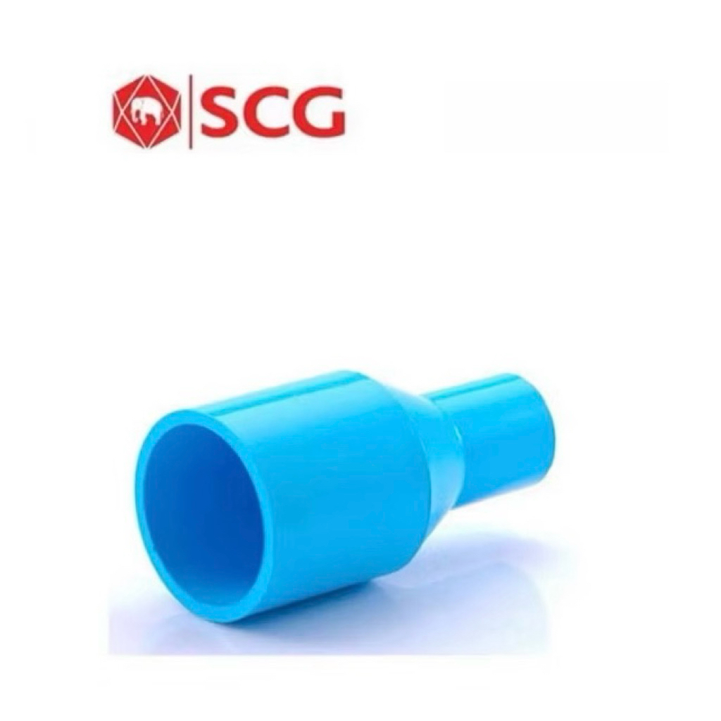 ข้อลดกลม ข้อต่อตรงลด-หนา ฟ้า 2x1/2" - 3"x2.1/2" PVC SCG