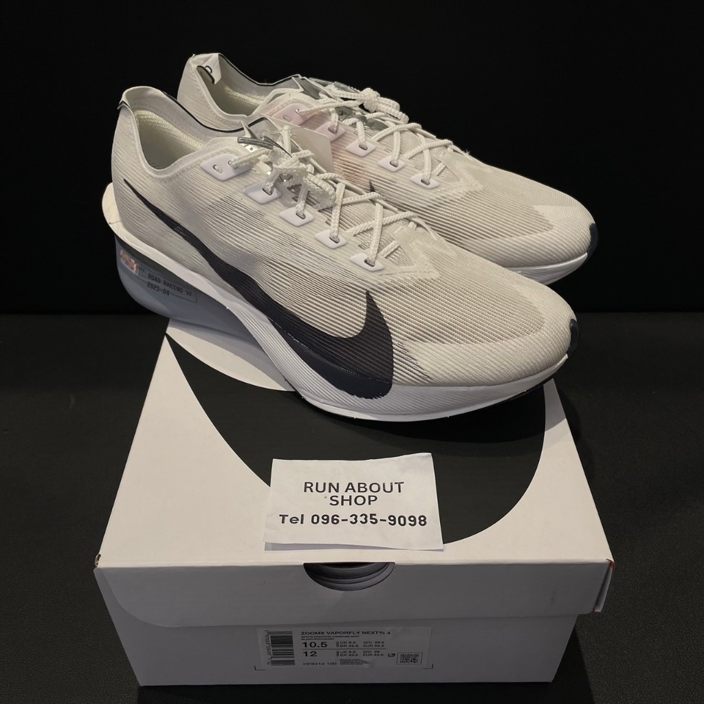 NIKE  ZOOMX VAPORFLY NEXT% 4  สี WHITE/GRIDIRON/OBSIDIANMIST