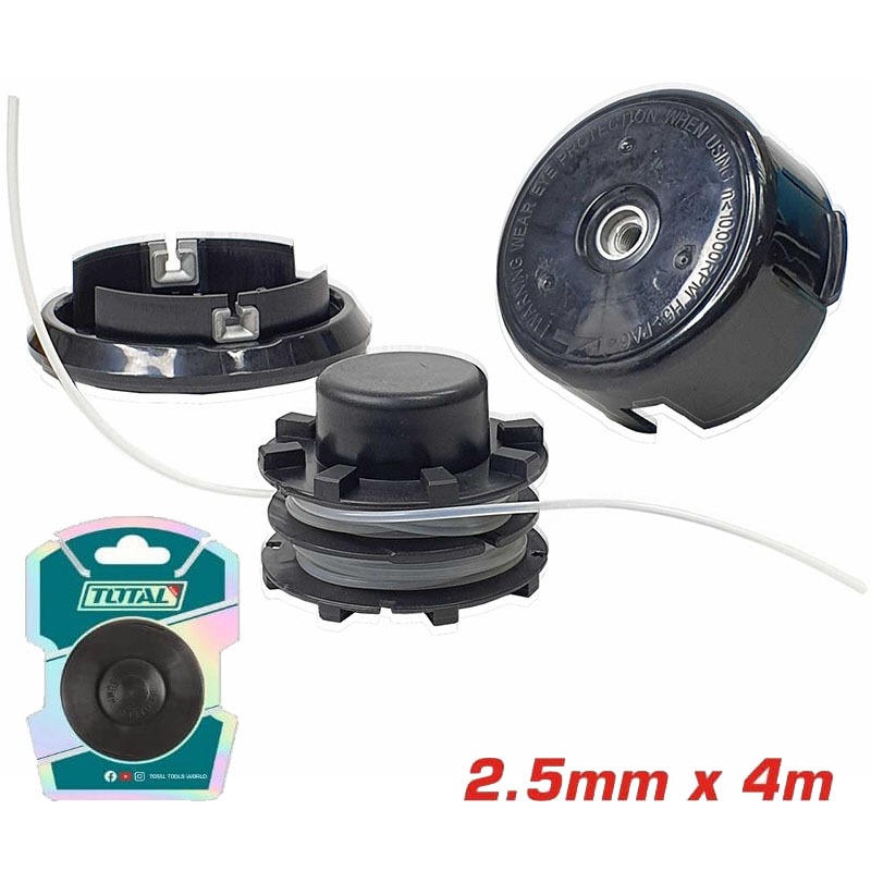 Total กระปุกสายเอ็นตัดหญ้า 2.5 มม. x 4 เมตร รุ่น TGTLS2545 สำหรับ เครื่องตัดหญ้า รุ่น TP5434421 / TP