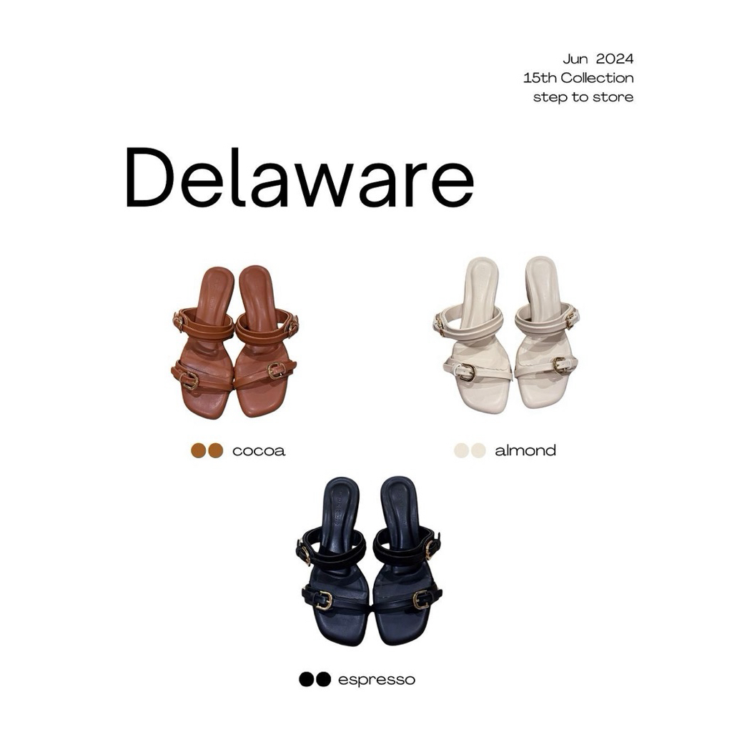 Made in Thailand 🇹🇭 (แนะนำ+1-2ไซส์) step to store DELAWARE - รองเท้าส้นสูง รองเท้าส้นสูงผู้หญิง