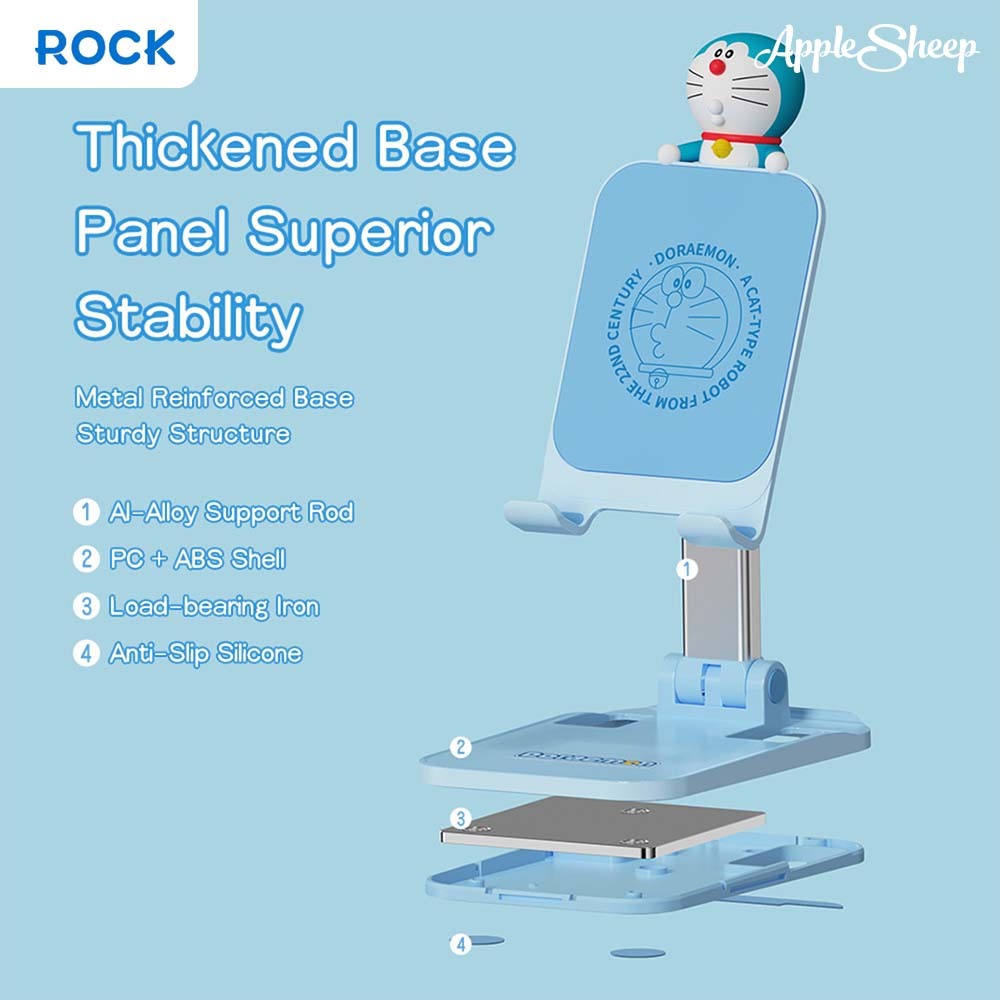 [Rock Doraemon Phone Stand] ที่วางมือถือ โดเรม่อน ที่ตั้งโทรศัพท์ ปรับระดับได้ แท่นวางมือถือตั้งโต๊ะ พับเก็บพกพาได้ง่าย - รูปที่ 5