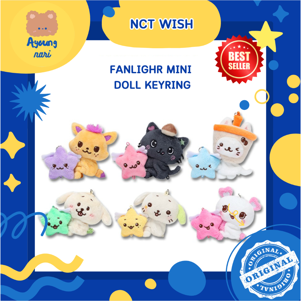 🔴 พร้อมส่ง NCT WISH FANLIGHT MINI DOLL KEYRING พวงกุญแจ น้องวิช