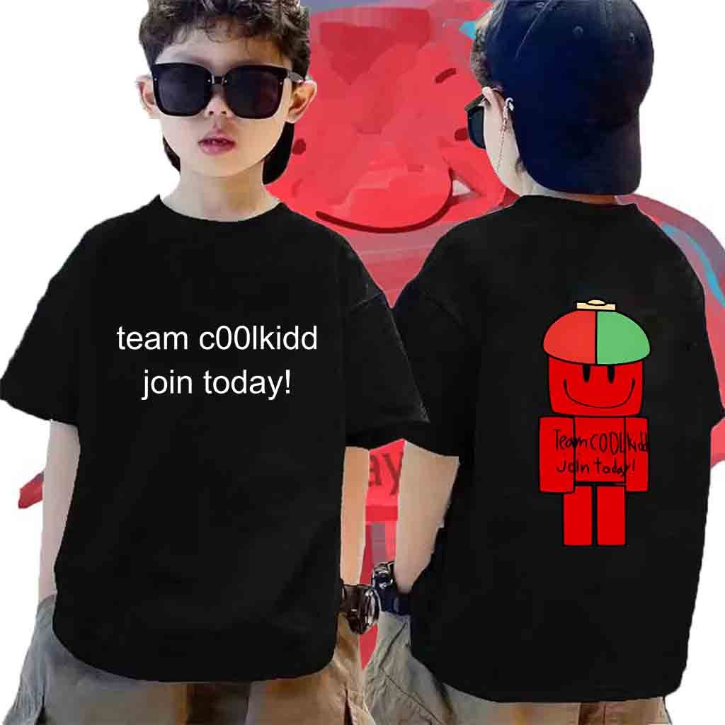 ร้อน! Roblox Team T-shirt c00lkidd เข้าร่วมวันนี้ เสื้อยืดเด็ก 100-150 ซม.