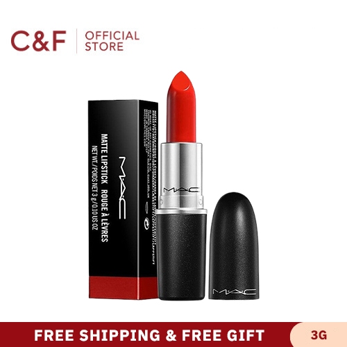 พร้อมส่ง💄MAC Retro Matte Lipstick Shade 707 Ruby Woo 3g（Full Size）ลิปสติกแมค #707#602#612#510#108#60