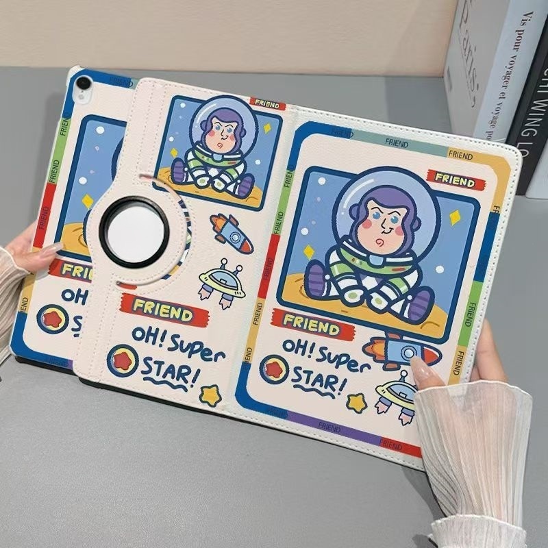 🔥จัดส่งในพื้นที่🔥เคสไอแพด หมุนได้ 360° Buzz Lightyear เหมาะกับ​​Gen10 Gen12 gen9 Air4 Air5 Air8 11