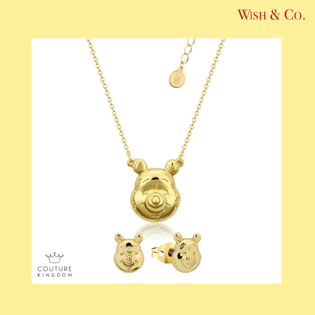 Couture Kingdom Disney Winnie the Pooh Necklace and stud earrings