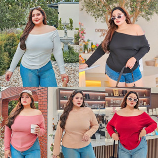 /PF/ เสื้อเปิดไหล่ สาวอวบ มีไซส์อก44-62 จะเปิดไหล่นิดหรือมาก…