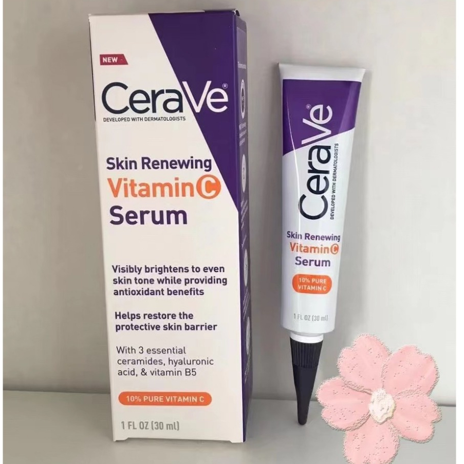 CERAVE Skin Renewing Vitamin C Serum เซรั่มลดริ้วรอย + เผยผิวกระจ่างใส ฟื้นบำรุงปราการผิว 30ml