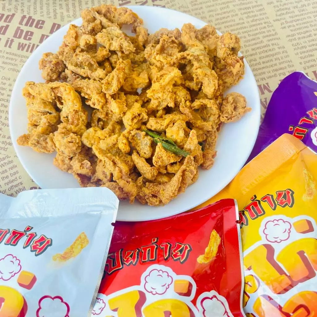 🍗หนังไก่กรอบ 🍗หนังไก่ป๊อบ โป๊ยก่าย 42 กรัม มีให้เลือก 4 รสชาติ และของทานเล่นอื่นๆ thumbnail 8
