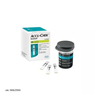 Accu-Chek Instant แอคคิว-เช็ค อินสแตนท์ แถบตรวจระดับน้ำตาลในเลือด สำหรับเครื่อง Instant 25 แผ่น