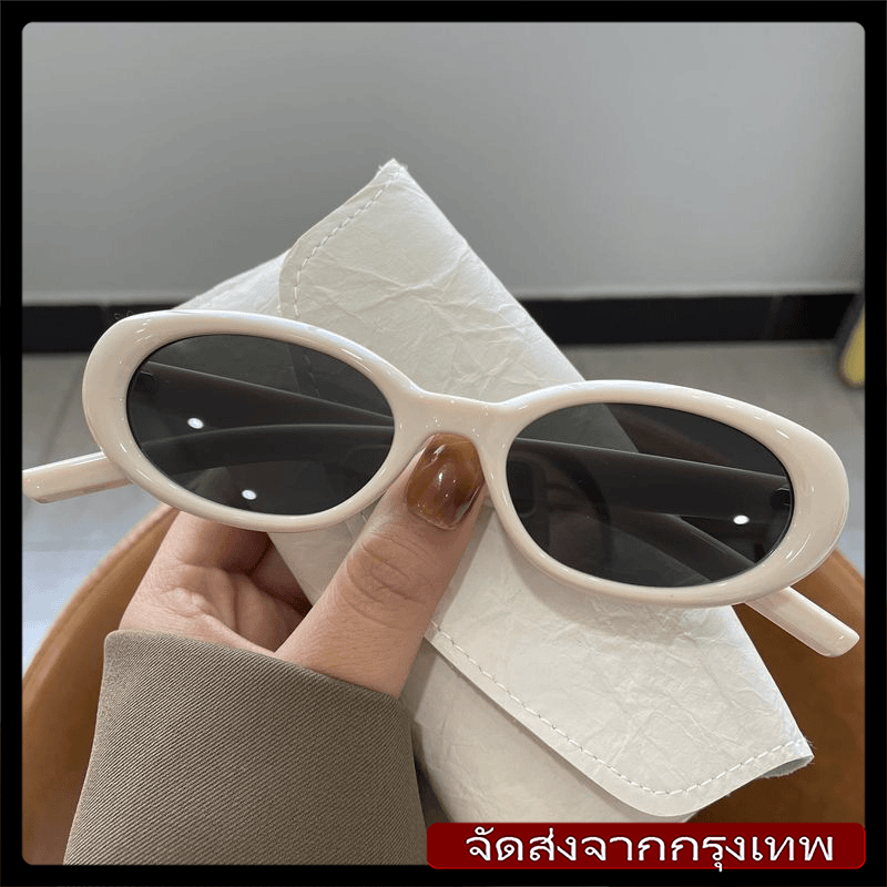 [จัดส่งในกรุงเทพ]แว่นกันแดดแฟชั่นเกาหลีทรงรีแว่นตาตาแมวแว่นตาแฟชั่นฮิปฮอปย้อนยุคเครื่องประดับแฟชั่นที่เรียบง่ายUnisex