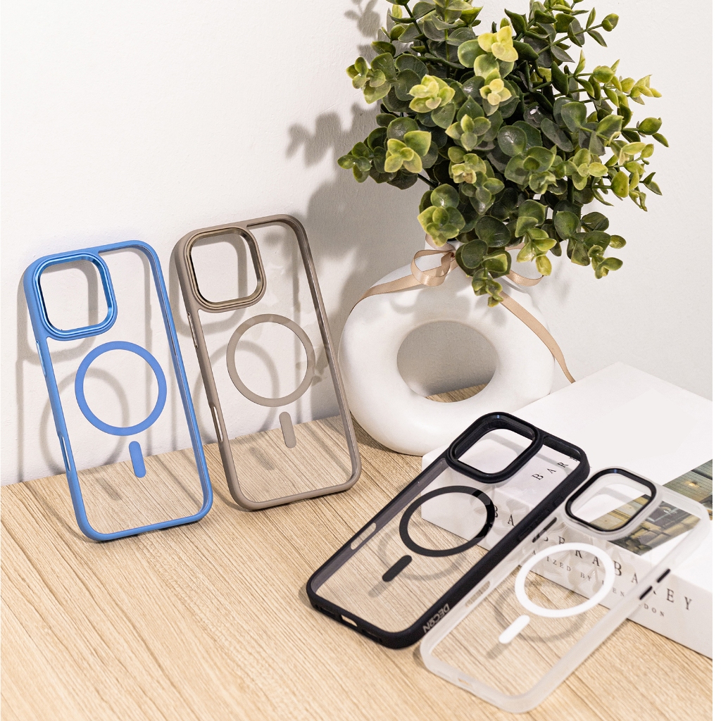 DECON DC05-CMAG Case Color Mag เคสสำหรับiphone 16 Promax  / 16Pro / 16 หลังใส ขอบสี ชาร์จแม่เหล็ก