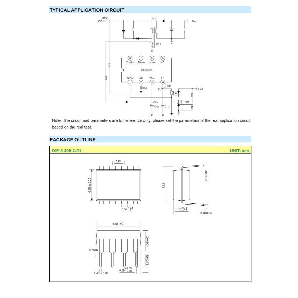 SD6832 DIP-8 PWM+PFM CONTROLLER ตัวควบคุม PWM+PFM 8 Pin (รับประกันสินค้า 6 เดือน) มีสินค้าพร้อมส่งในไทย - รูปที่ 4