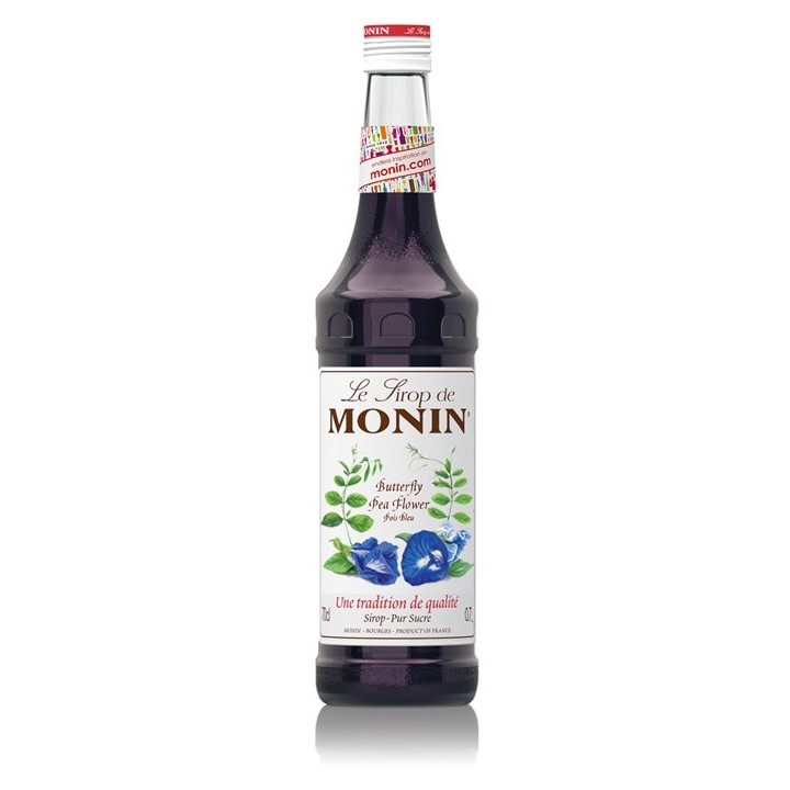 (ขวดเปล่า) โมนิน ไซรัป Butterfly Pea Flower ((Empty Bottle) Monin Syrup Butterfly Pea Flower) 700 ml