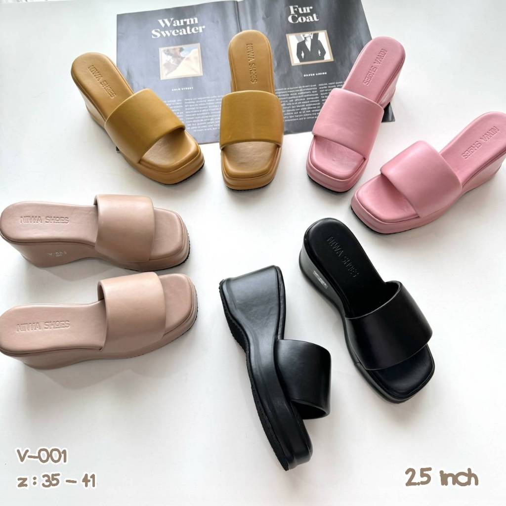 รองเท้าแฟชั่น new collection งานส้นตึก WOW มากกกก🥳 สวยแบบตะโกนนน  👠 V-001