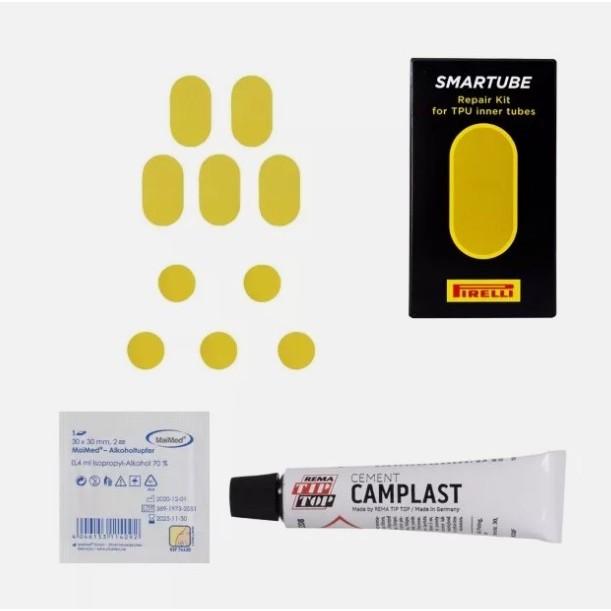 ยางใน PIRELLI P ZERO SmarTUBE 700x23/32c 35g / แผ่นปะ PIRELLI SMARTUBE PATCH KIT