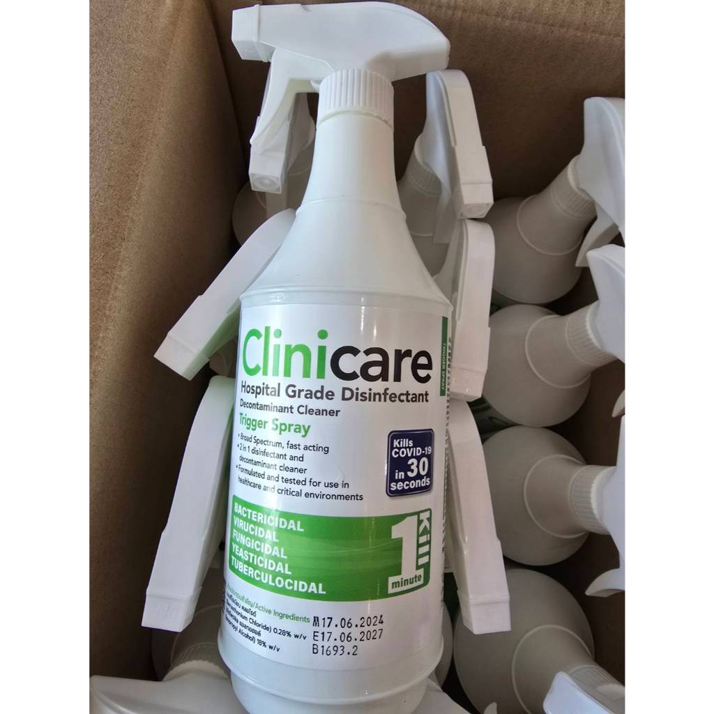 Clinicare Ultra 750 ml. ขวดใหญ่ หัวฉีดสเปรย์ ฆ่าเชื้อ EXP 17/06/2027 ส่งด่วนจาก กทม.!!!