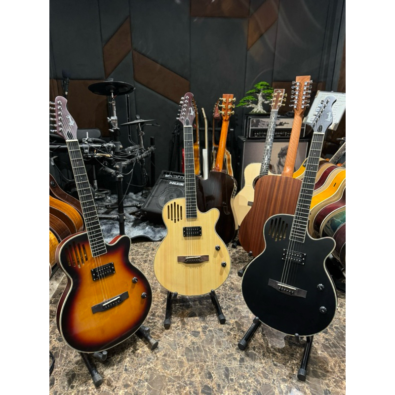 กีต้าร์โปร่งไฟฟ้า kazuki SA-40 เป็นทั้งกีต้าร์โปร่งไฟฟ้าและกีต้าร์ไฟฟ้า