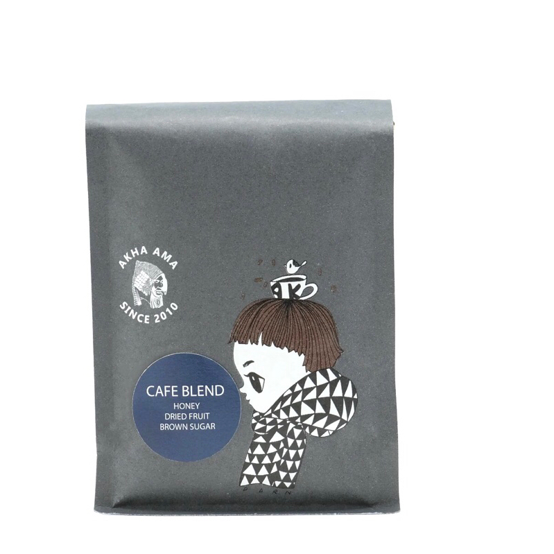 Akha Ama Coffee คั่วใหม่!! - CAFE BLEND 250g เมล็ดกาแฟคั่วบด อาข่า อาม่า