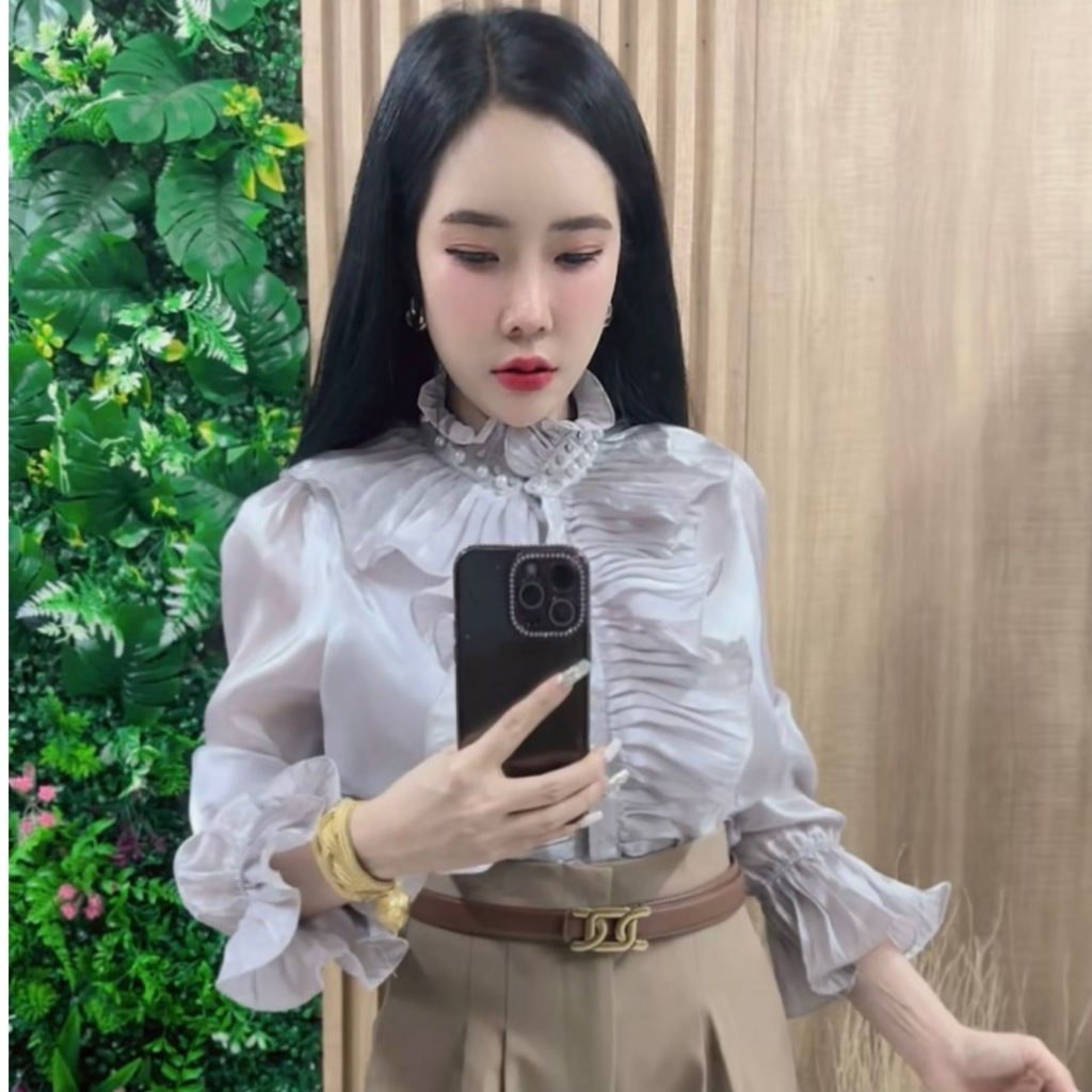 เสื้อคอฟรุ้งฟริ้ง M01 แถมฟรีซับใน