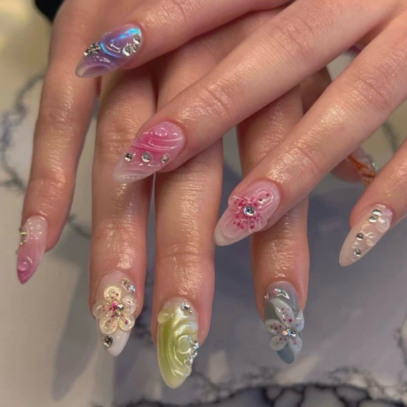 New!! nailgel flowers