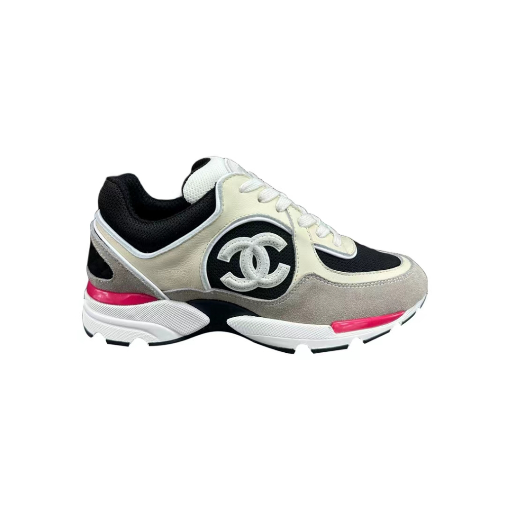 [สินค้าถ่ายจริง] Chanel 23ss รองเท้าผ้าใบหนังแท้สำหรับผู้ชายและผู้หญิง